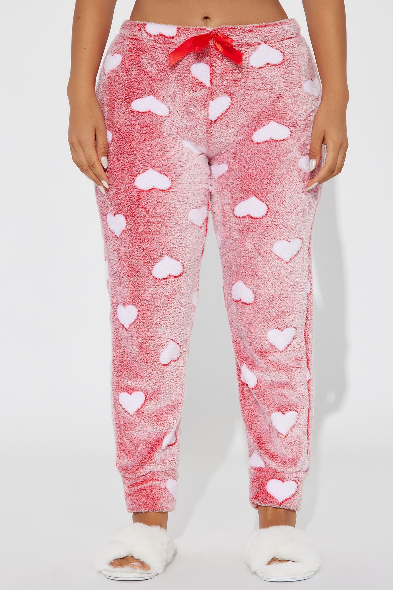 My Heart Is Yours Plush PJ Joggers - Red/White sold by Fashion Nova product image thumbnail 2