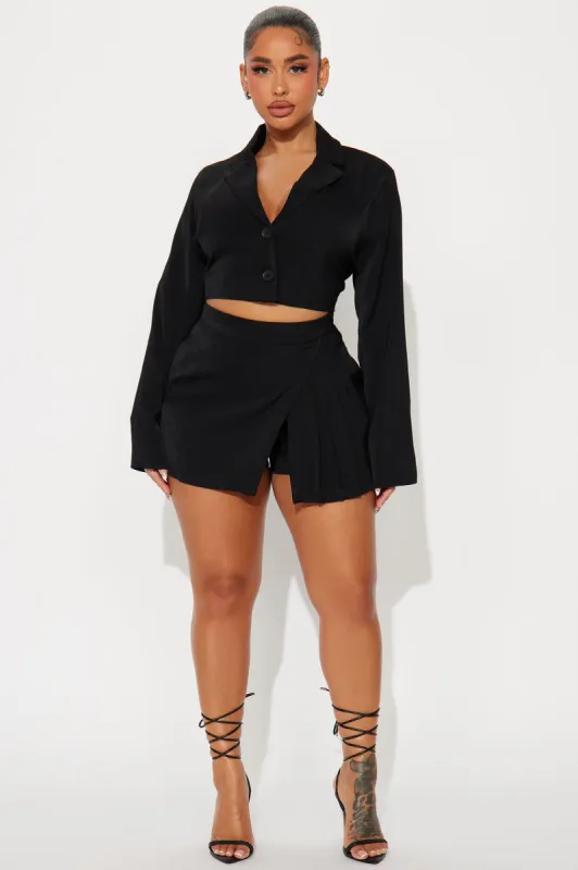 Paige Skort Set - Black sold by Fashion Nova