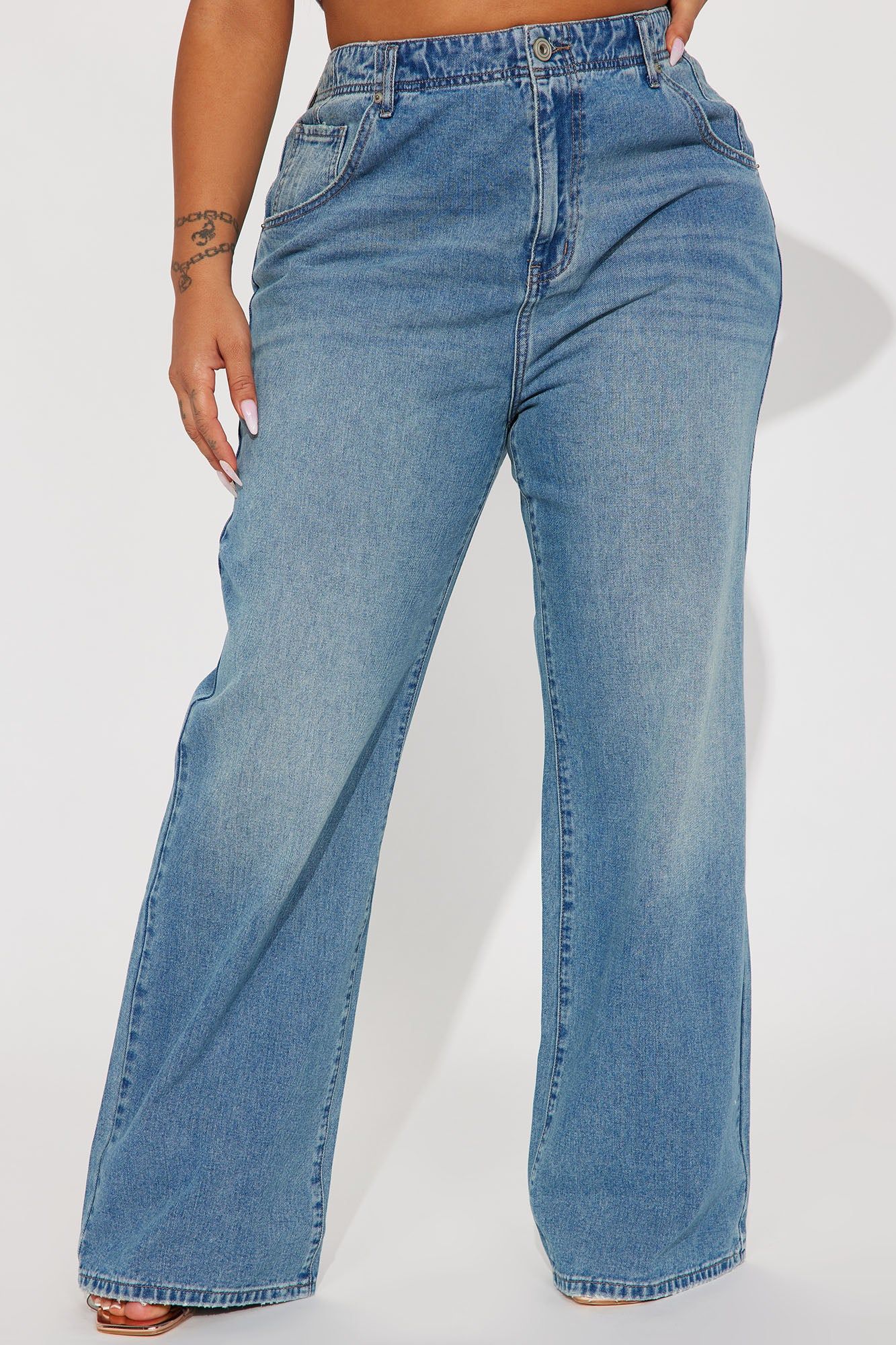 The West End Drop Waist Baggy Jeans - Medium Wash sold by Fashion Nova product image thumbnail 5