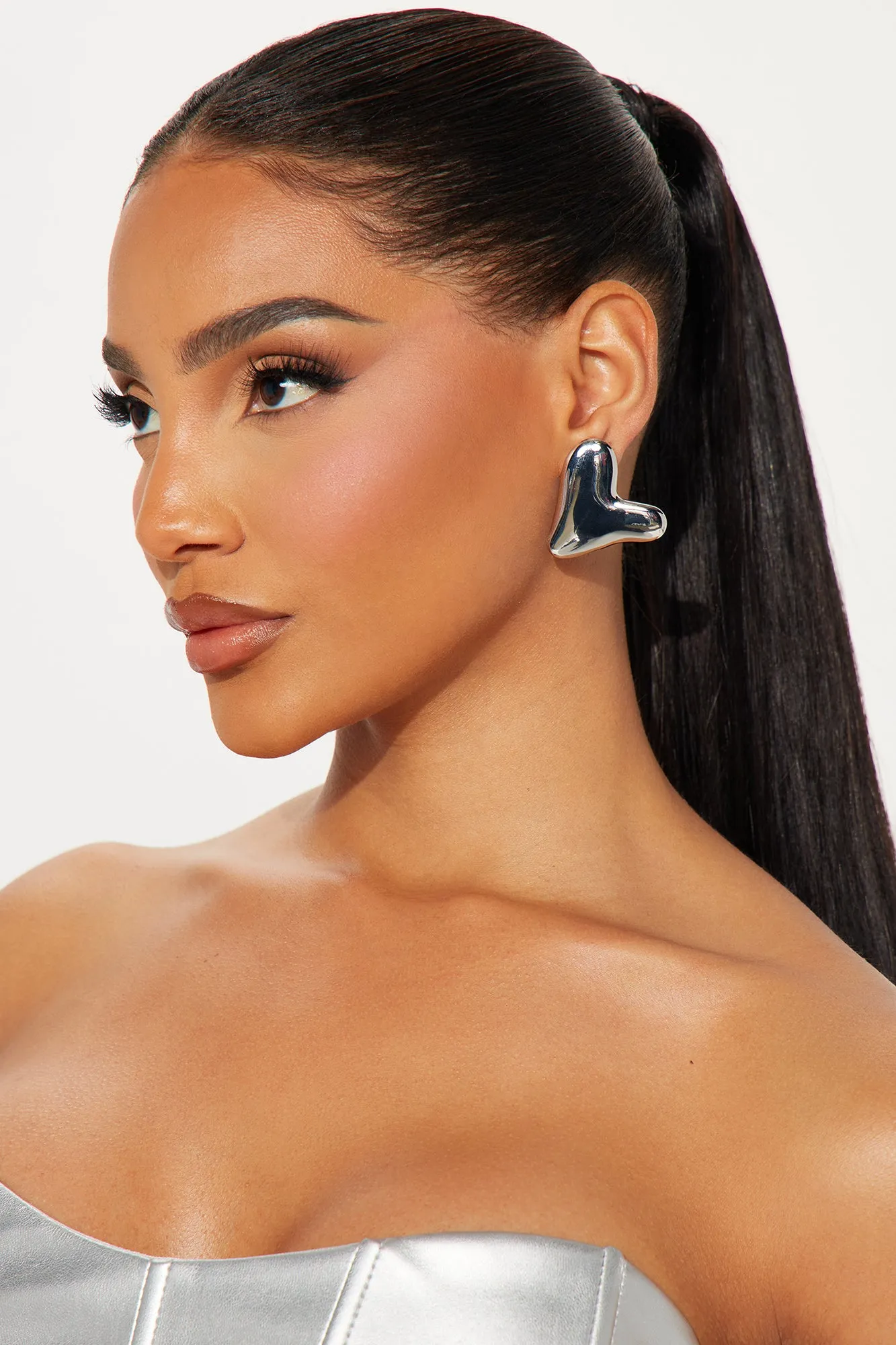 Hearts Of Steel Earrings - Silver sold by Fashion Nova product image thumbnail 2