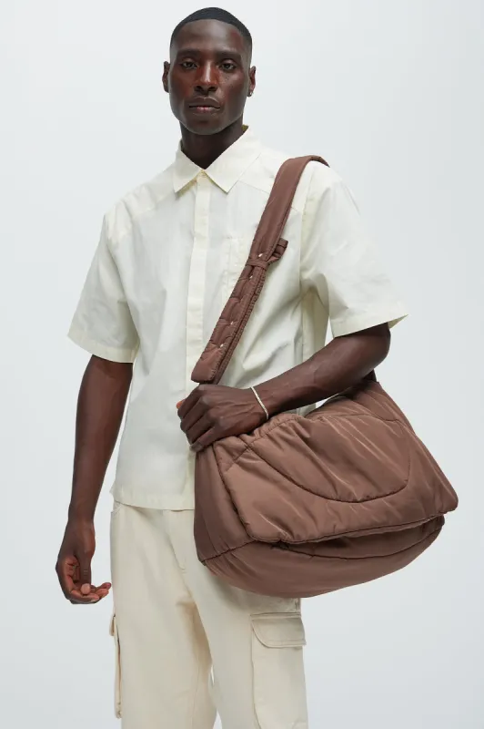 More Travel Padded Crossbody Bag - Brown sold by Fashion Nova