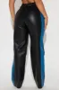 Make Your Case Faux Leather Pant - Black/combo sold by Fashion Nova