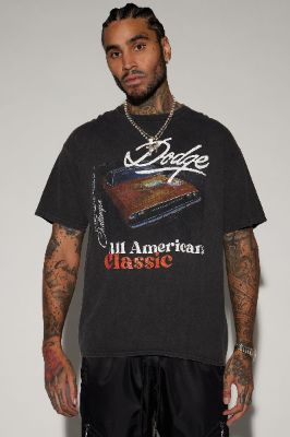 Classic Dodge Charger Short Sleeve Tee - Black sold by Fashion Nova