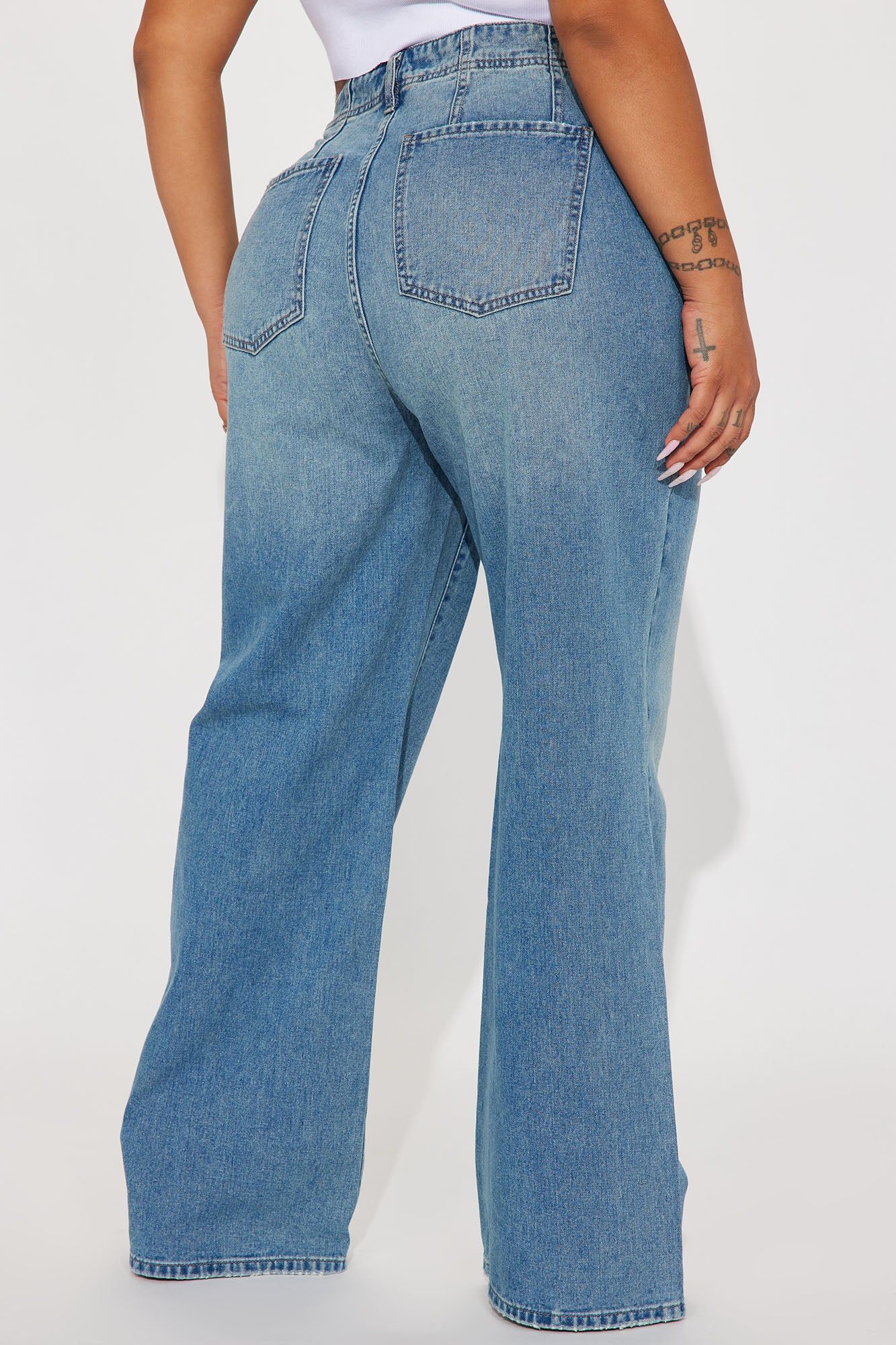The West End Drop Waist Baggy Jeans - Medium Wash sold by Fashion Nova product image thumbnail 6