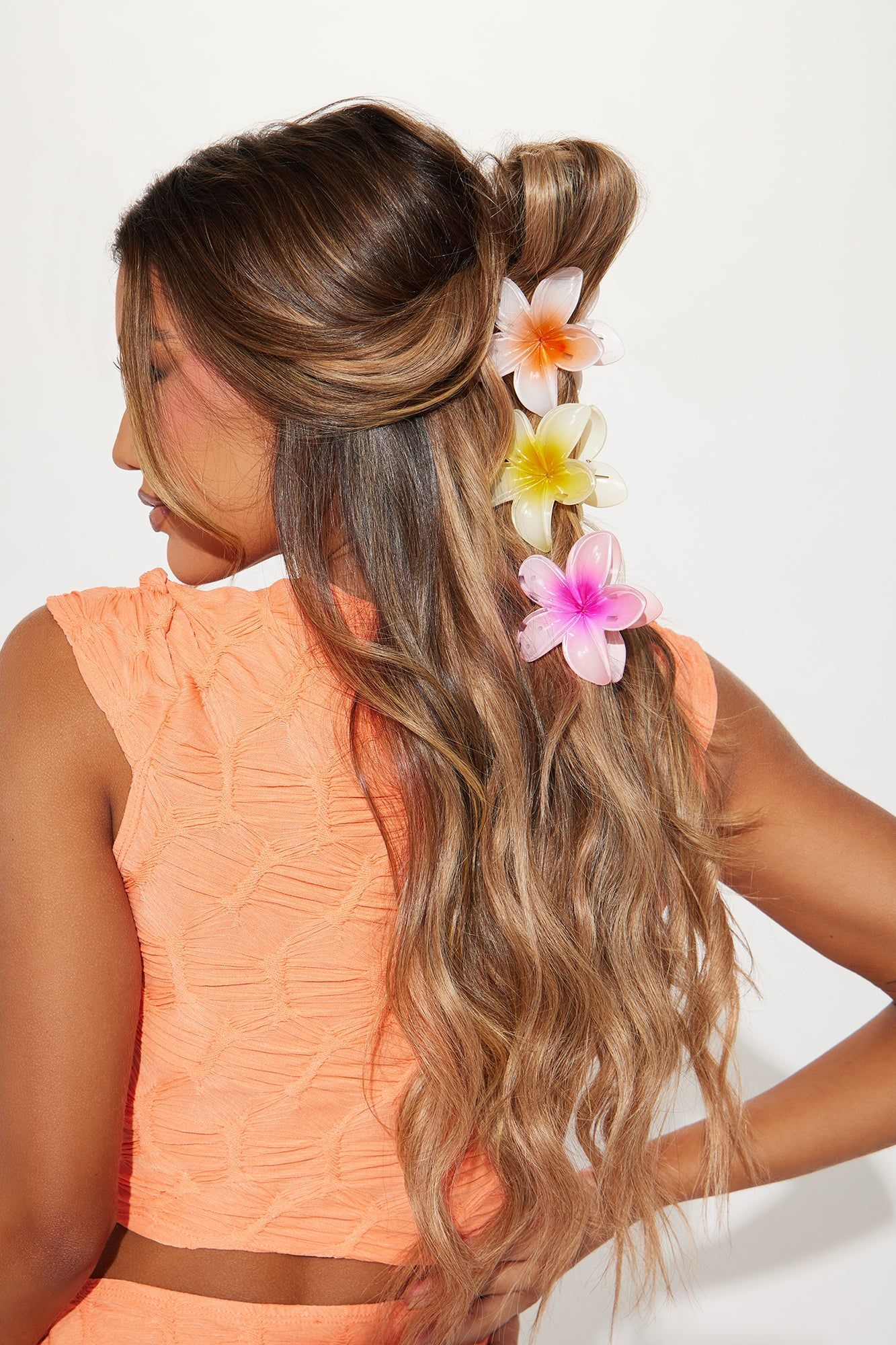 Sunset Daiquiri 3 Piece Claw Clip Set - Multi Color sold by Fashion Nova