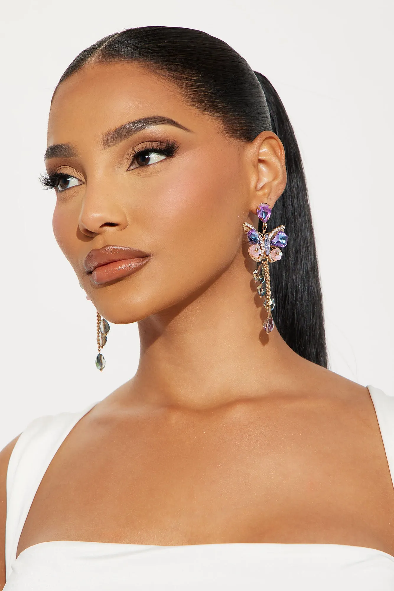 Beautiful Mariposa Earrings - Purple/combo sold by Fashion Nova product image thumbnail 2