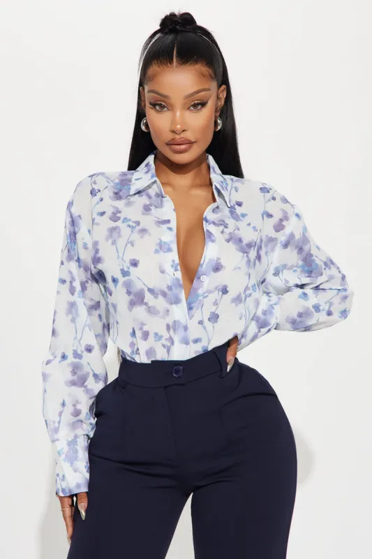 Harlow Linen Shirt - Ivory/combo sold by Fashion Nova