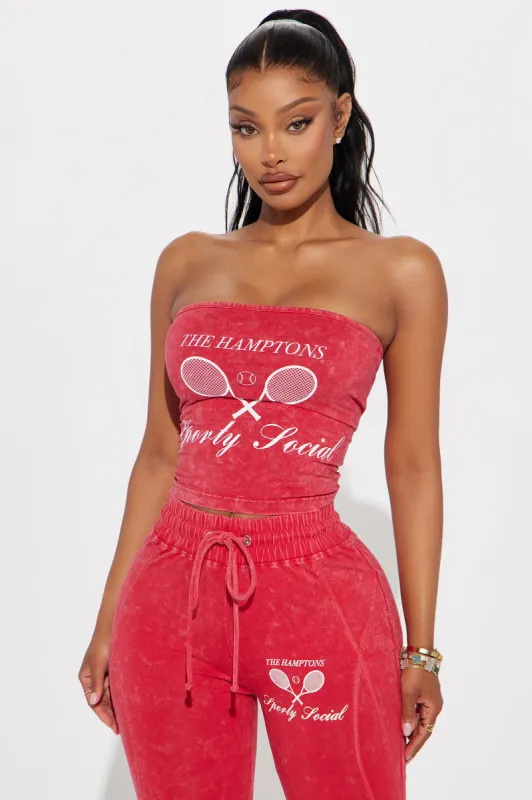 The Hamptons Sporty Tube Top - Hot Pink sold by Fashion Nova
