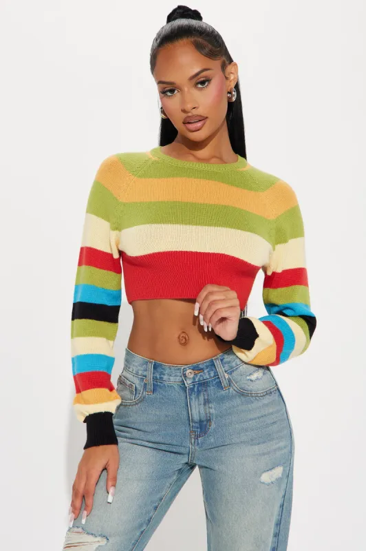Stella Striped Sweater - Multi Color sold by Fashion Nova