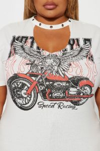 Ride Hard Graphic Tee - Ivory sold by Fashion Nova