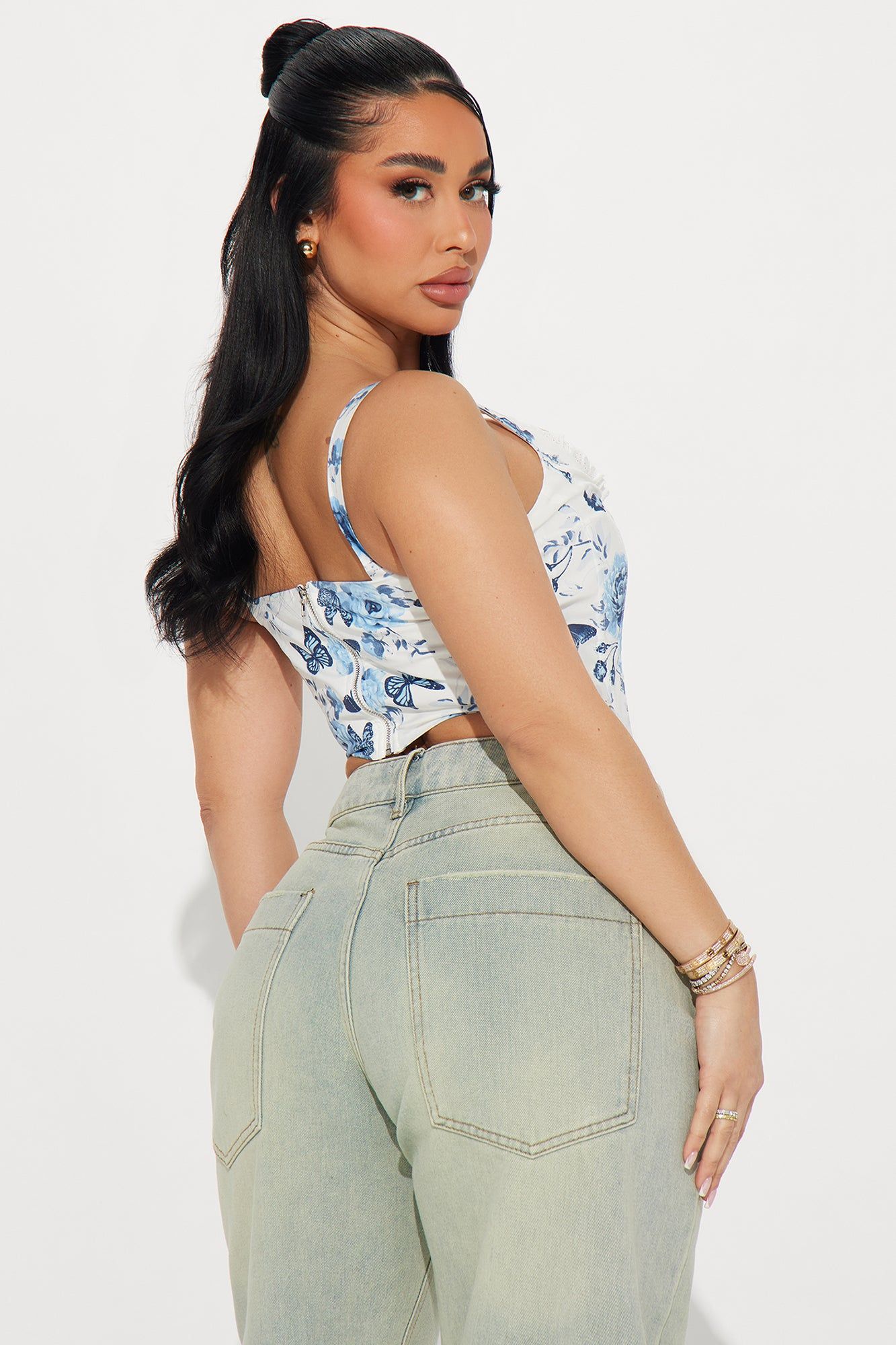 Sweet Serenade Corset Top - White/Blue sold by Fashion Nova product image thumbnail 3