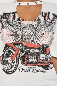 Ride Hard Graphic Tee - Ivory sold by Fashion Nova