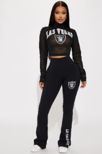 Raiders Halftime Show Crop Top - Black sold by Fashion Nova