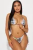Kamryn Metallic 2 Piece Bikini - Silver sold by Fashion Nova
