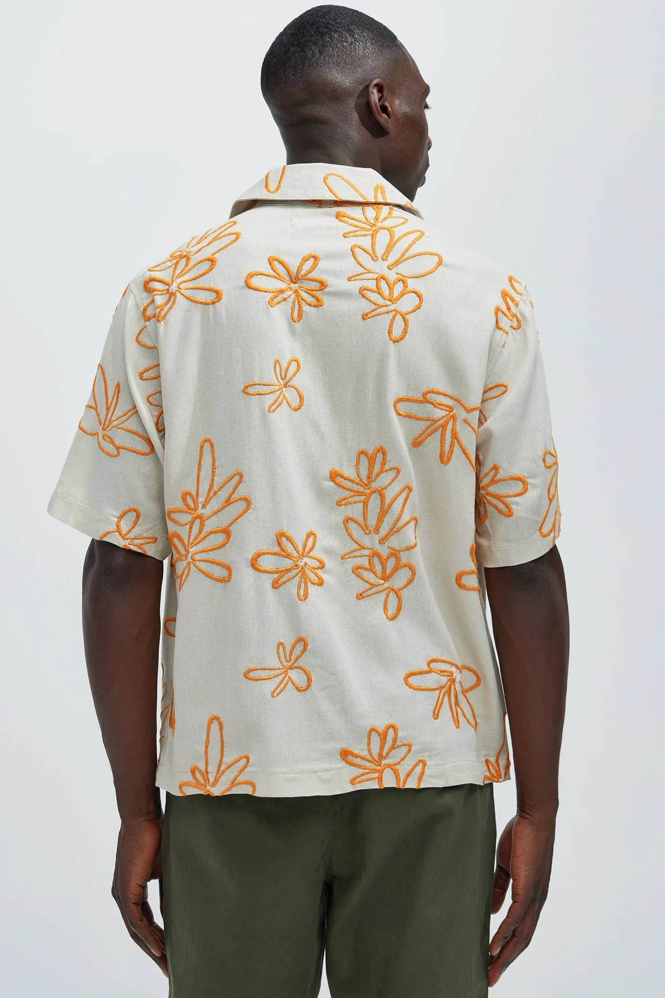 Daydream Floral Linen Shirt - Cream sold by Fashion Nova product image thumbnail 4