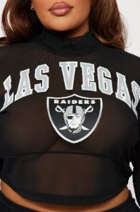 Raiders Halftime Show Crop Top - Black sold by Fashion Nova