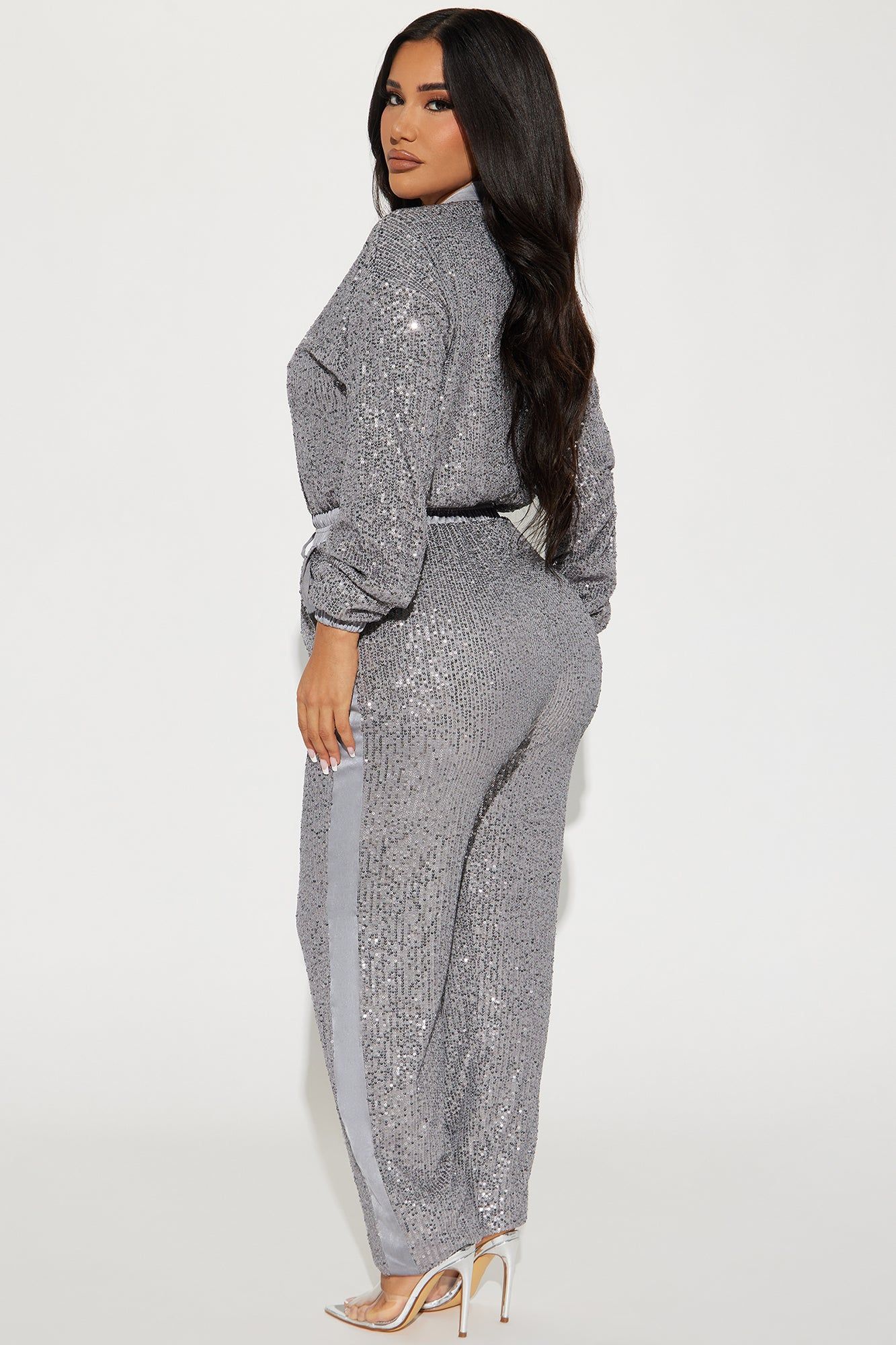 Only Your Sparkle Sequin Jumpsuit - Silver sold by Fashion Nova product image thumbnail 3