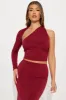 Rylee Skirt Set - Burgundy sold by Fashion Nova