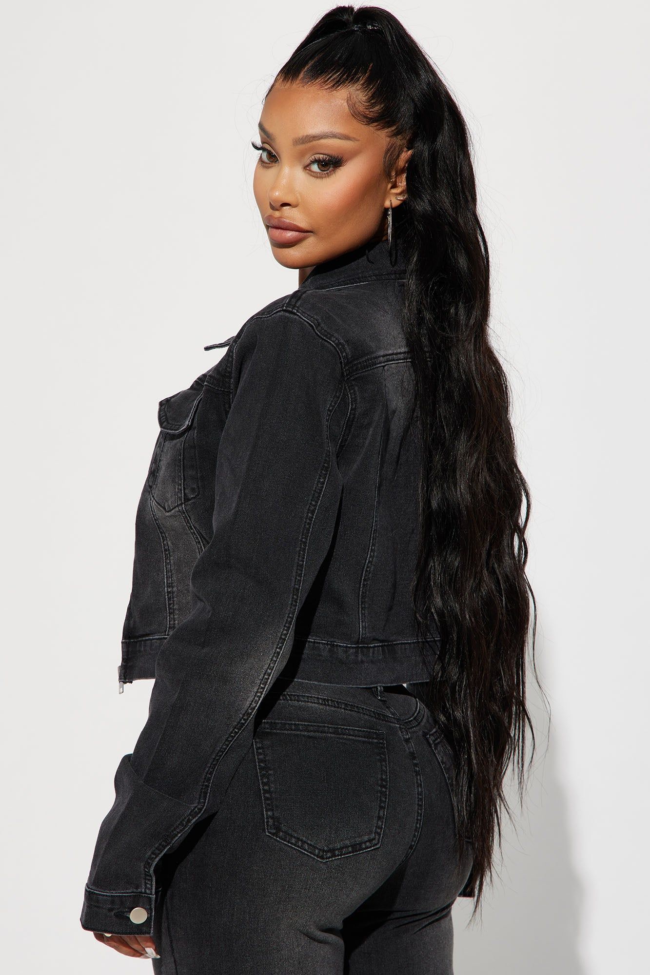 Vita Denim Jacket - Black Wash sold by Fashion Nova product image thumbnail 3