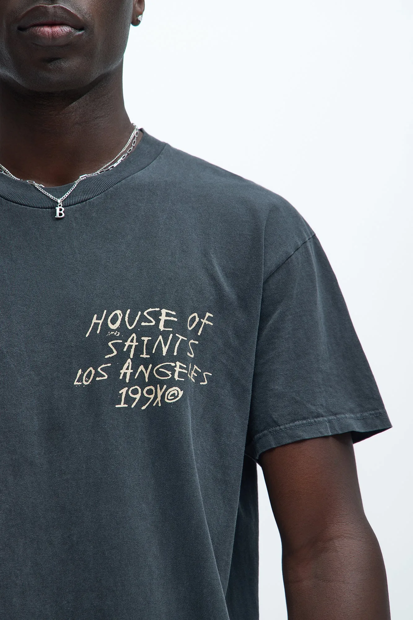 House Of Saints LA Short Sleeve Tee - Black sold by Fashion Nova product image thumbnail 5