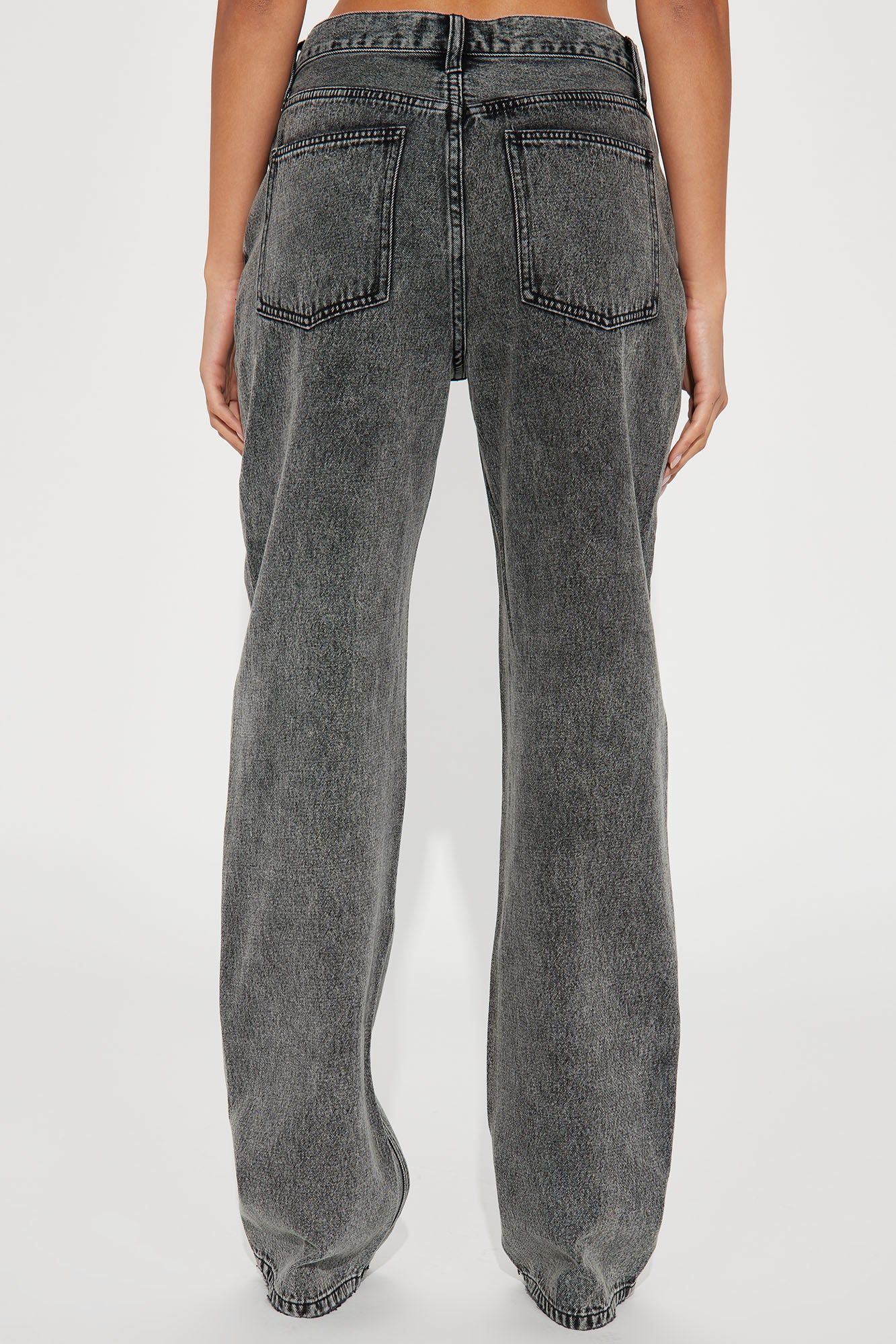 Crossover Straight Leg Tinted Jeans - Black Wash sold by Fashion Nova product image thumbnail 4