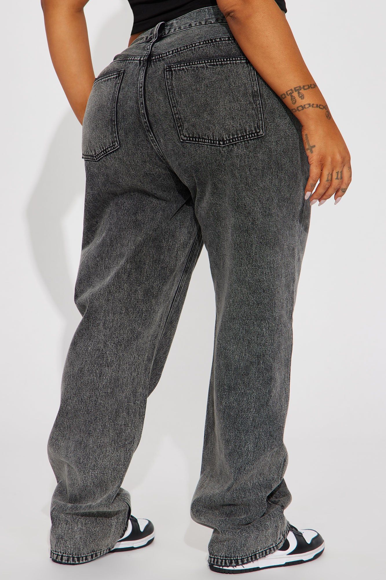 Crossover Straight Leg Tinted Jeans - Black Wash sold by Fashion Nova product image thumbnail 7