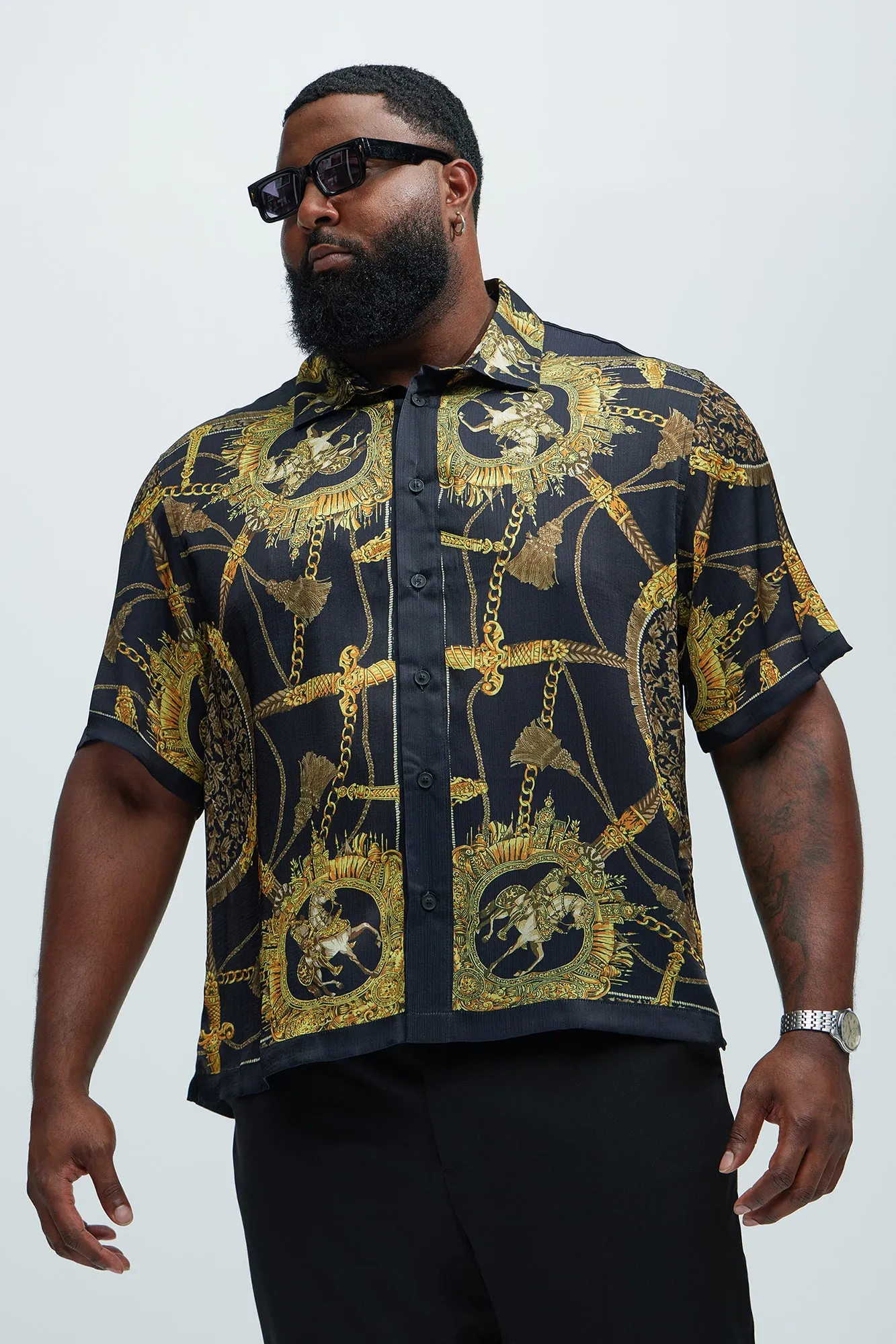 Del Corso Printed Shirt - Black/combo sold by Fashion Nova product image thumbnail 5