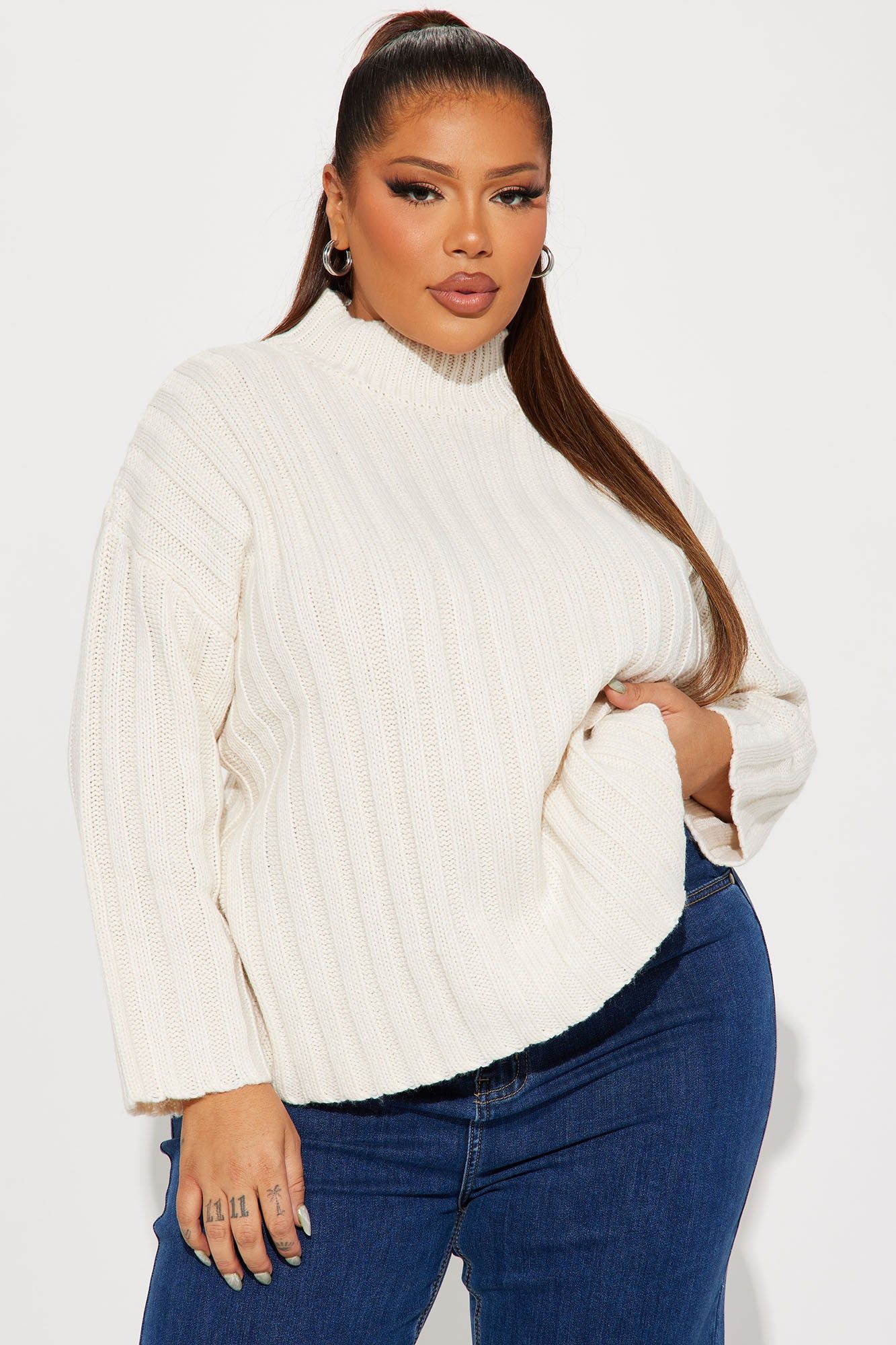 Talk It Up Sweater - Beige sold by Fashion Nova product image thumbnail 4