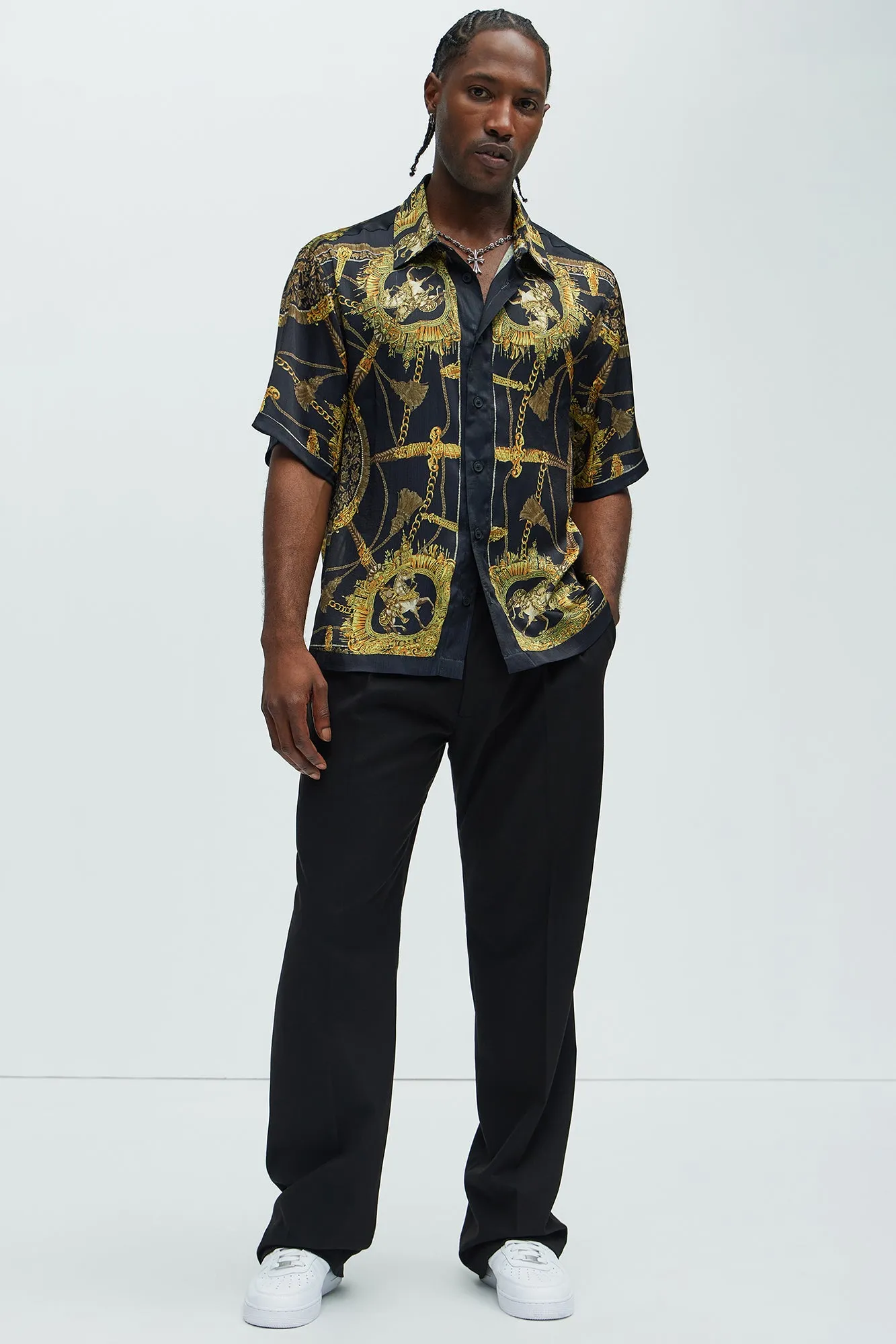 Del Corso Printed Shirt - Black/combo sold by Fashion Nova product image thumbnail 2