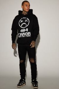 404 Hoodie - Black sold by Fashion Nova