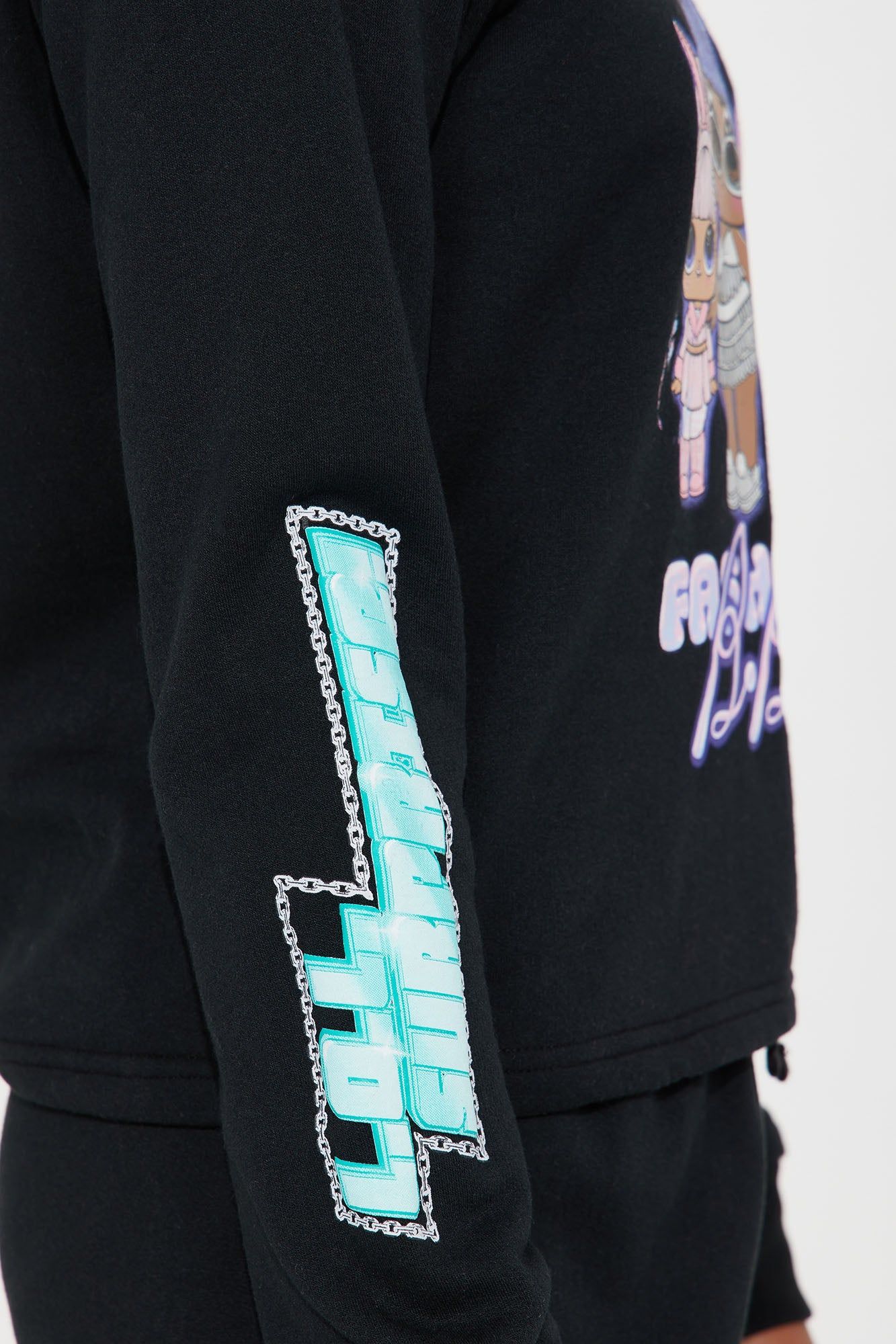 Mini LOL Surprise Work Work Fleece Jogger Set - Black sold by Fashion Nova product image thumbnail 4