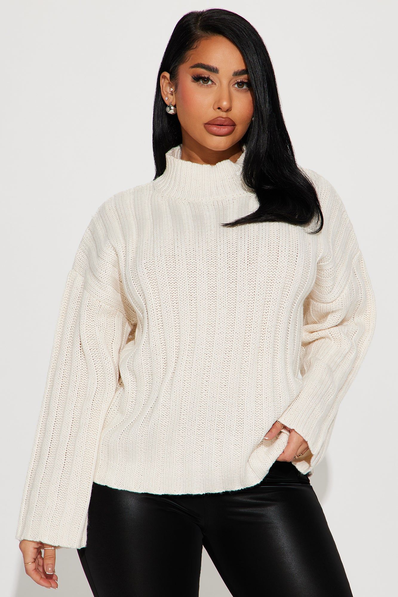 Talk It Up Sweater - Beige sold by Fashion Nova