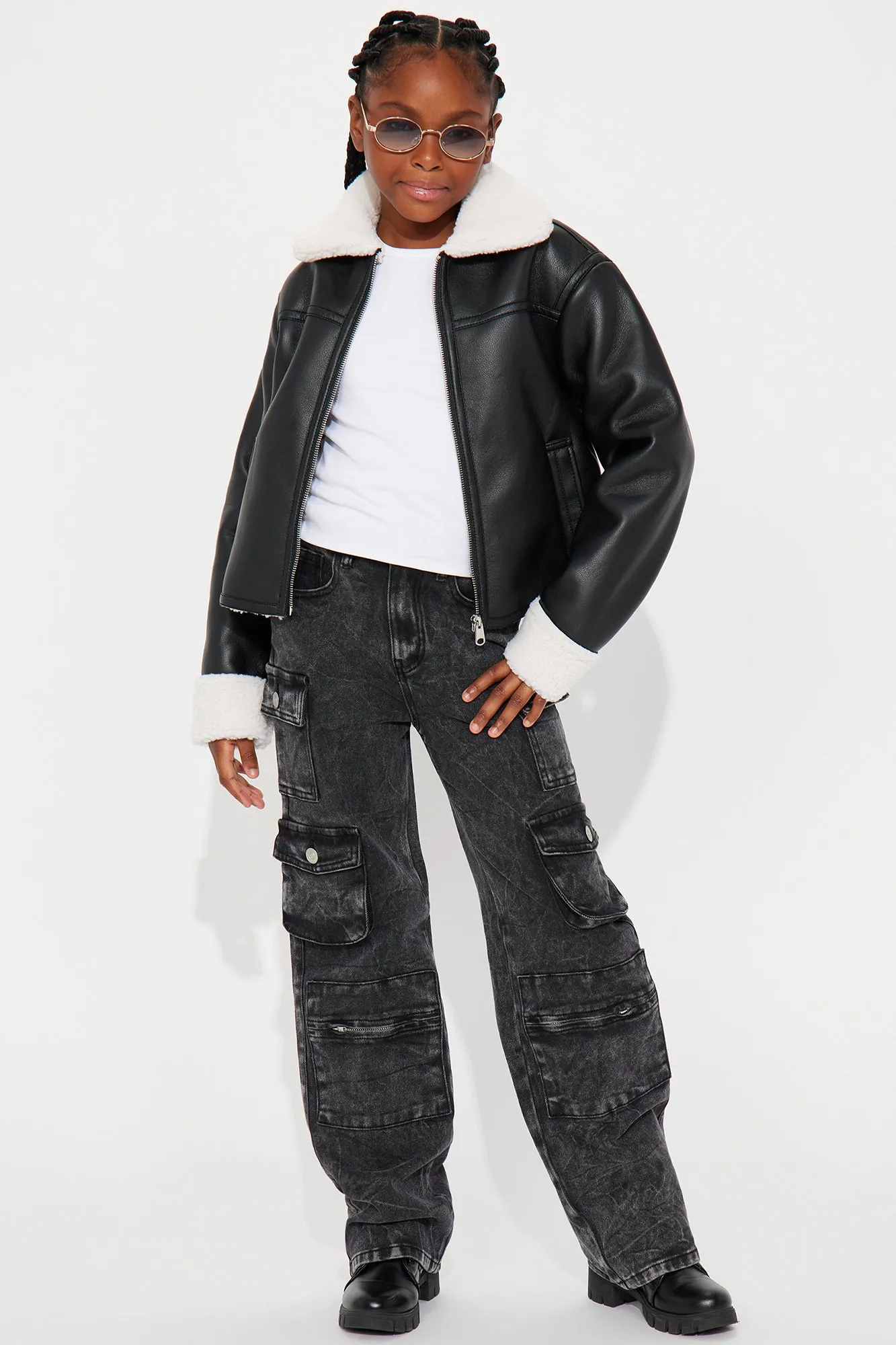 Mini Downtown Girl Bomber Jacket - Black sold by Fashion Nova product image thumbnail 2