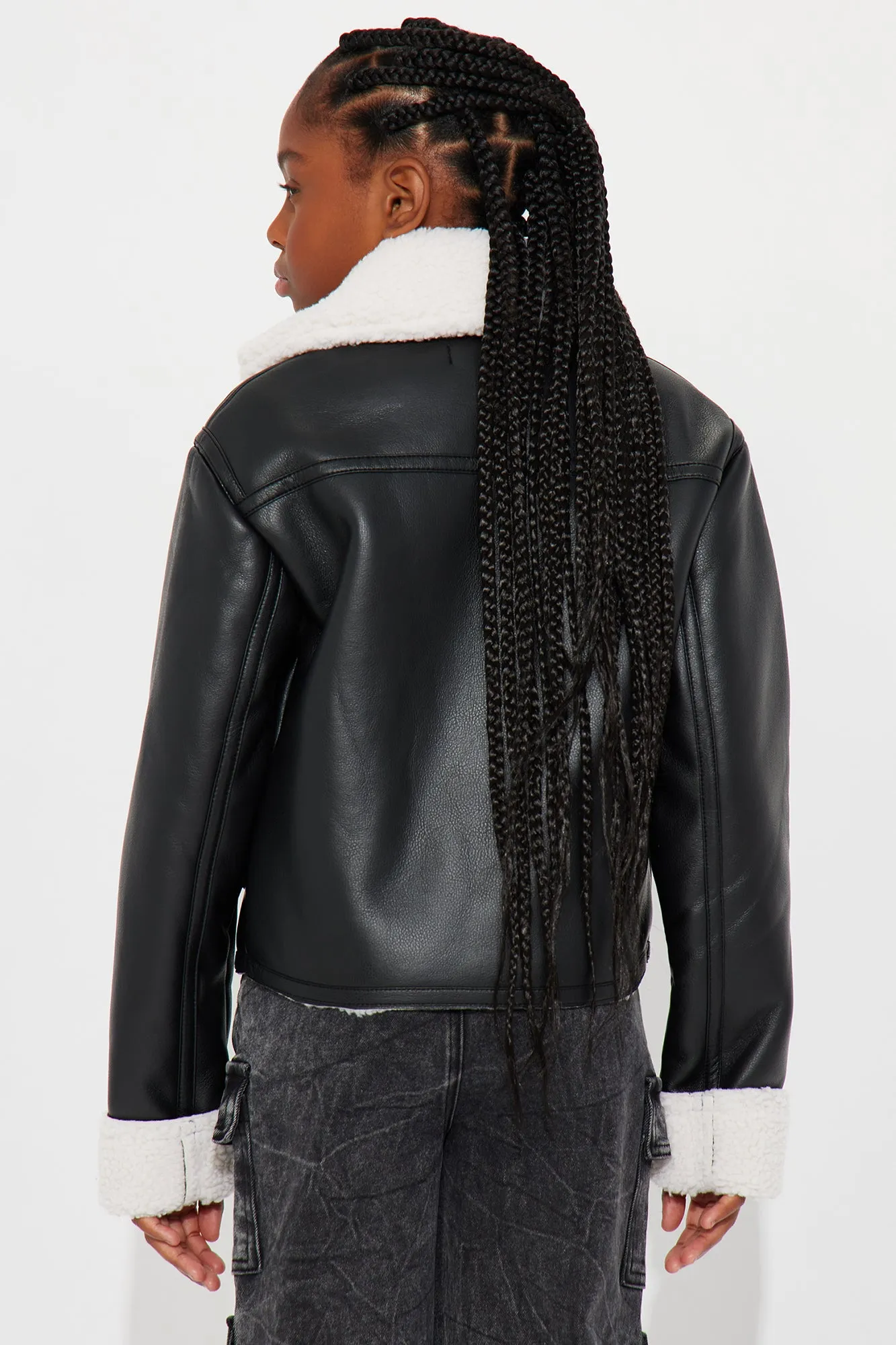Mini Downtown Girl Bomber Jacket - Black sold by Fashion Nova product image thumbnail 3