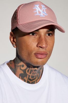 NY Trucker Hat - Mauve sold by Fashion Nova