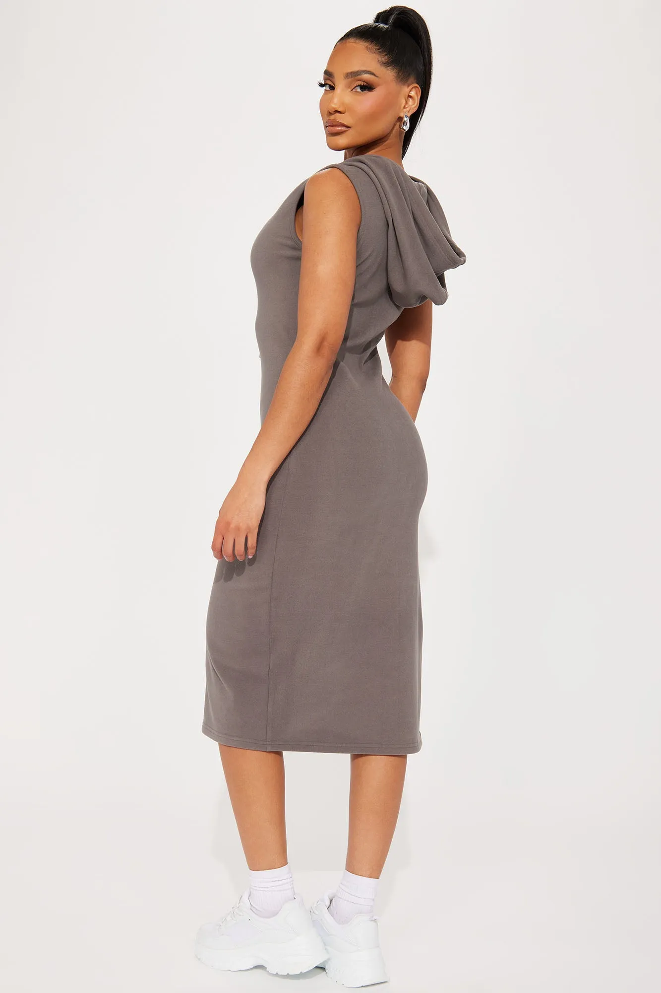 Cozy Mood Midi Dress - Grey sold by Fashion Nova product image thumbnail 3