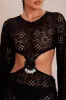 Positano Crochet Maxi Dress - Black sold by Fashion Nova