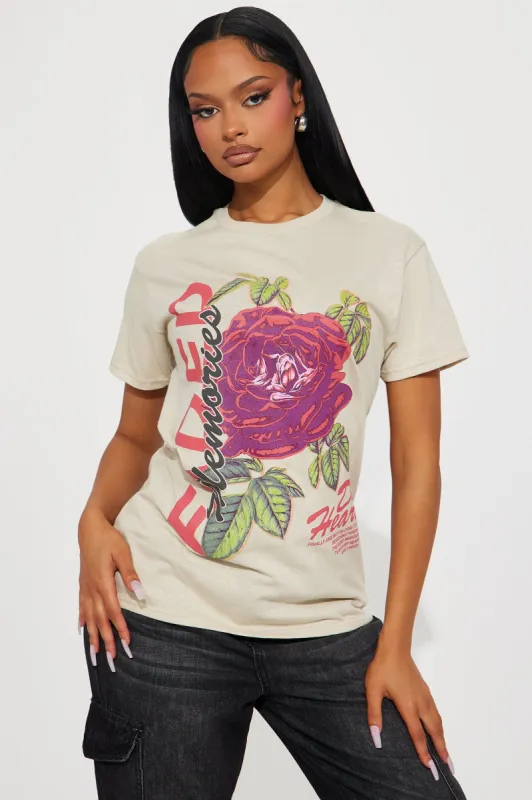Faded Memories Graphic Tee - Sand sold by Fashion Nova