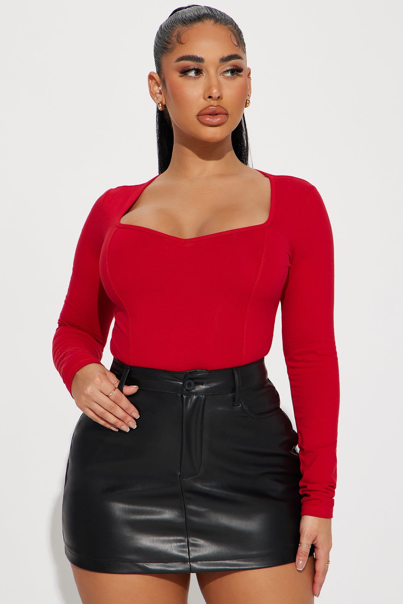 Jordy Bodysuit - Red sold by Fashion Nova product image thumbnail 2