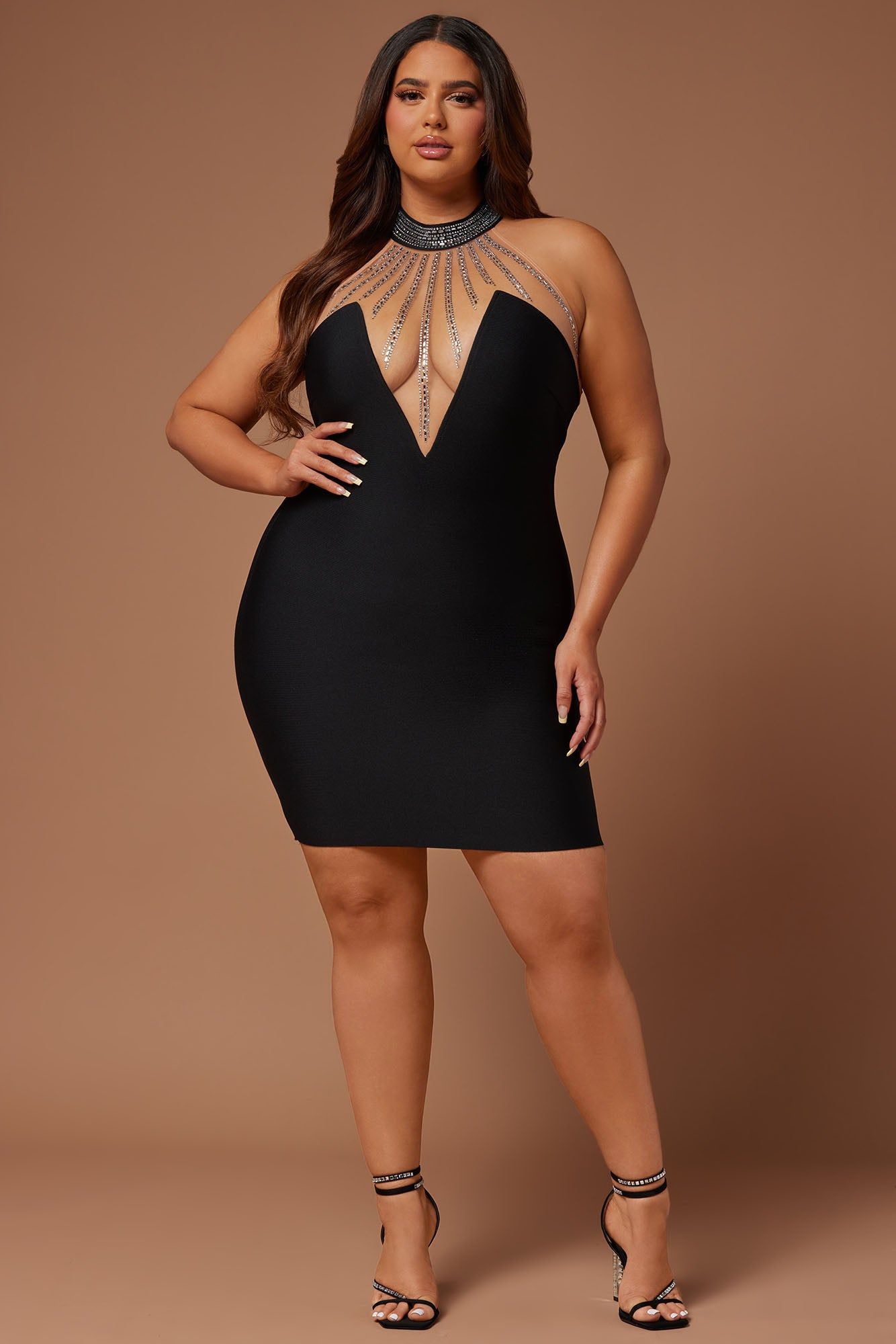 Lina Embellished Bandage Mini Dress - Black sold by Fashion Nova product image thumbnail 5