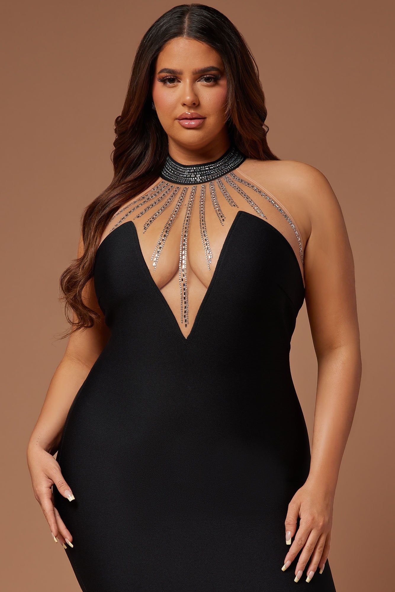Lina Embellished Bandage Mini Dress - Black sold by Fashion Nova product image thumbnail 6