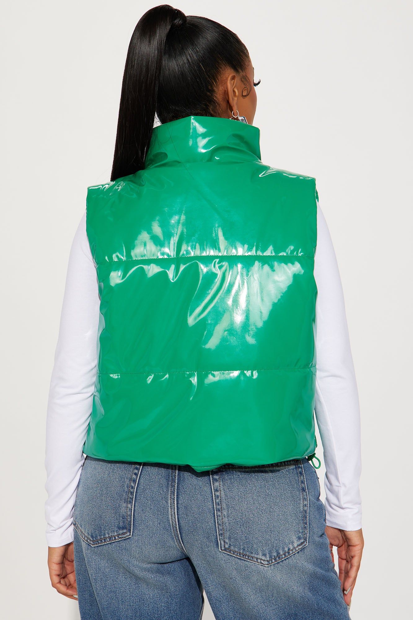 On Ice Puffer Vest - Green sold by Fashion Nova product image thumbnail 3