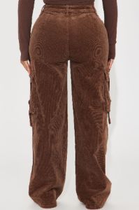 Wholesome Days Corduroy Cargo Pant - Chocolate sold by Fashion Nova