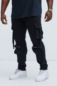 Bradford Skinny Cargo Pants - Black sold by Fashion Nova