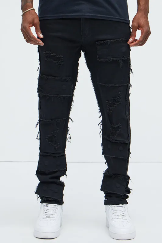 Put Me Through Cargo Slim Jeans - Black sold by Fashion Nova