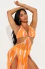 Aubriella 3 Piece Bikini Set - Orange sold by Fashion Nova