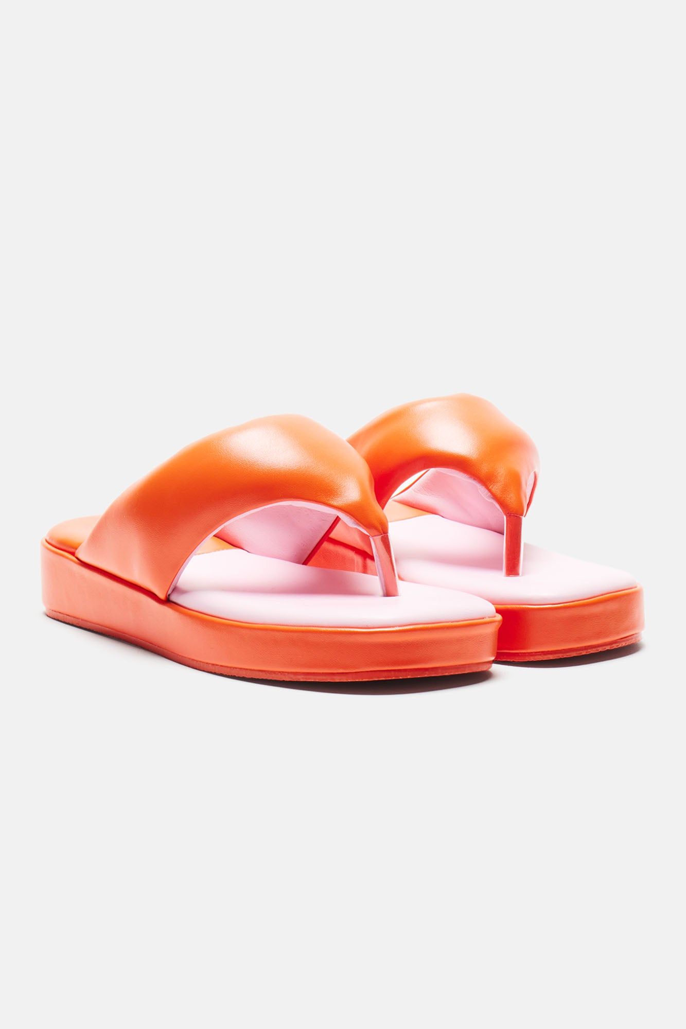 Sunny Side Flip Flops - Orange sold by Fashion Nova