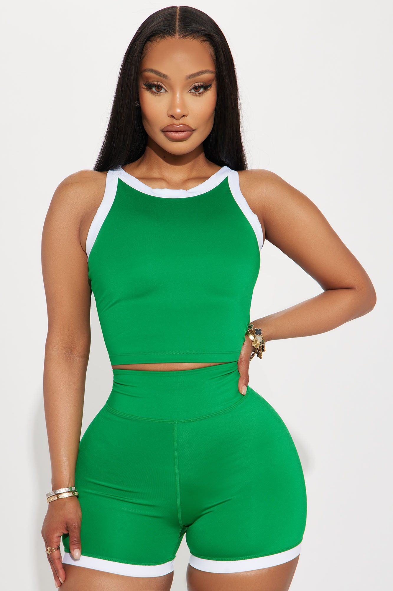 Power Match Elevate Active Top - Kelly Green sold by Fashion Nova