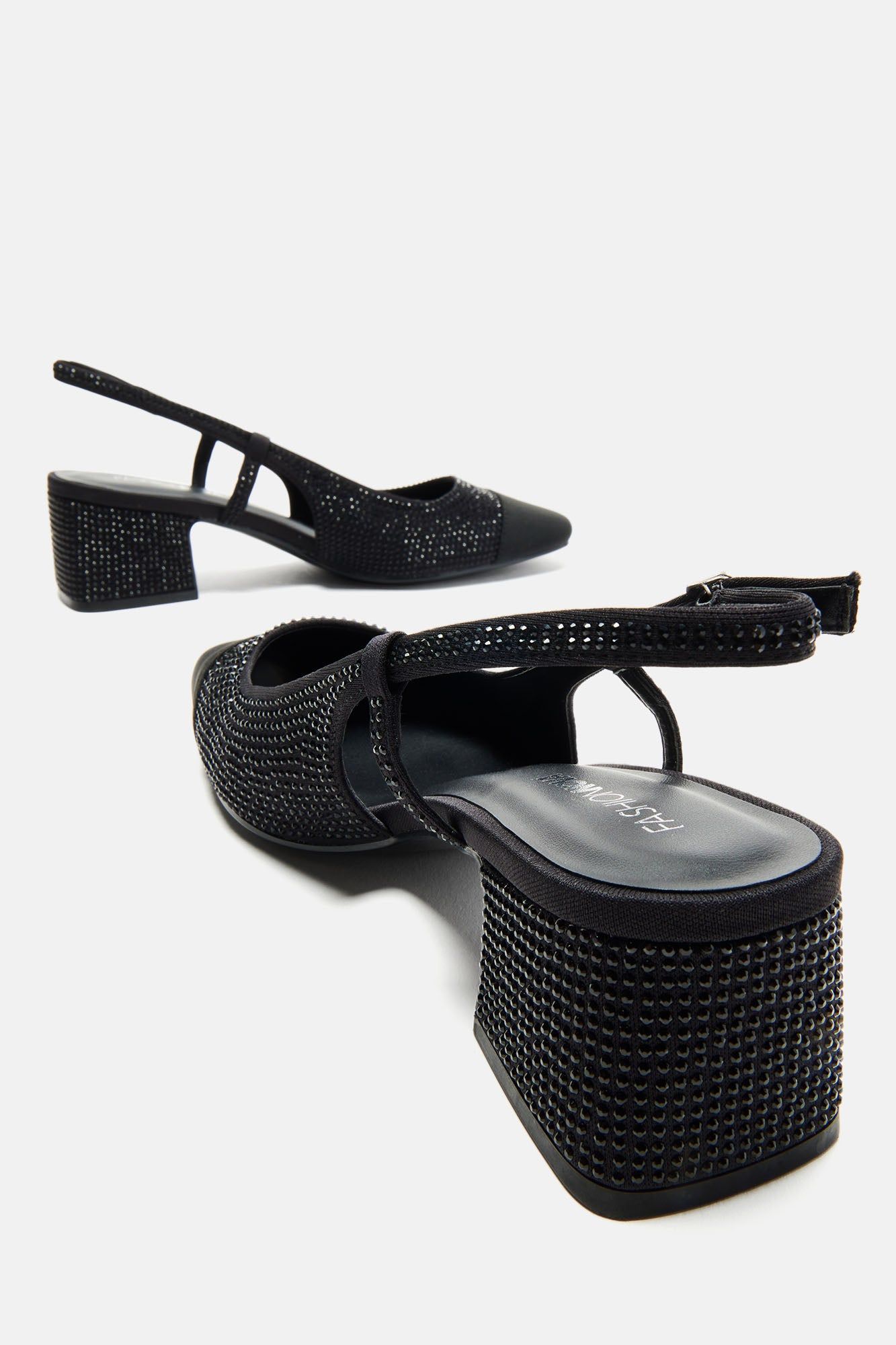 Down The Line Slingback Pumps - Black sold by Fashion Nova product image thumbnail 5