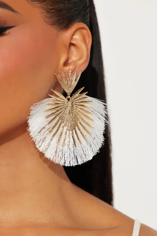 Love And Desire Earrings - White sold by Fashion Nova